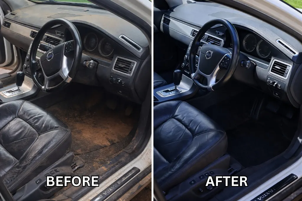 Before and after vehicle detail four