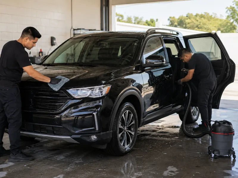 Basic interior and exterior wash service